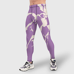 Тайтсы мужские Разломы на лиловом, цвет: 3D-принт — фото 2