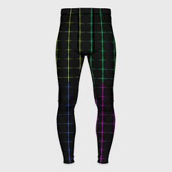 Мужские тайтсы Color black multicolored stripes