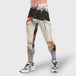 Тайтсы мужские Современное искусство - размалёваная красками стен, цвет: 3D-принт — фото 2