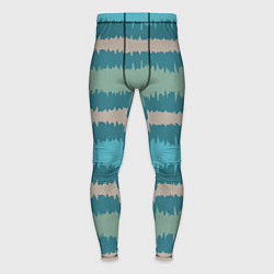 Мужские тайтсы Полосы зигзагообразные голубые