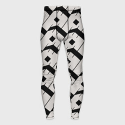 Тайтсы мужские Три буквы: чёрные, цвет: 3D-принт