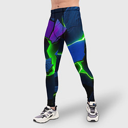 Тайтсы мужские Neon tile, цвет: 3D-принт — фото 2