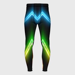 Тайтсы мужские Neon multicolored lines, цвет: 3D-принт