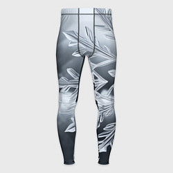 Мужские тайтсы Снежинка на черно белое