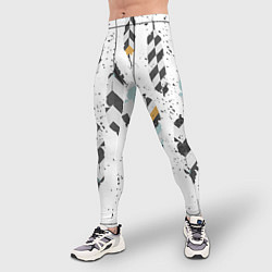 Тайтсы мужские Перья, цвет: 3D-принт — фото 2