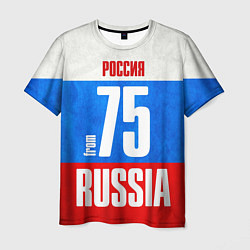 Футболка мужская Russia: from 75, цвет: 3D-принт