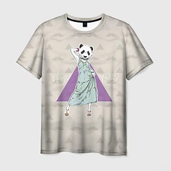 Футболка мужская Panda Girl: yes yes?, цвет: 3D-принт