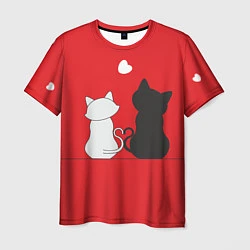 Мужская футболка Cat Love