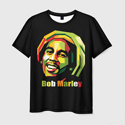 Футболка мужская Bob Marley Smile, цвет: 3D-принт