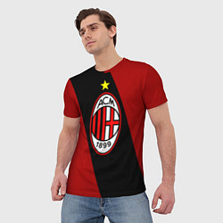 Футболка мужская Milan FC: Red Collection, цвет: 3D-принт — фото 2
