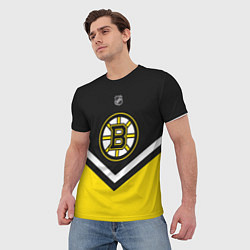 Футболка мужская NHL: Boston Bruins, цвет: 3D-принт — фото 2