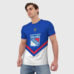 Футболка мужская NHL: New York Rangers, цвет: 3D-принт — фото 2