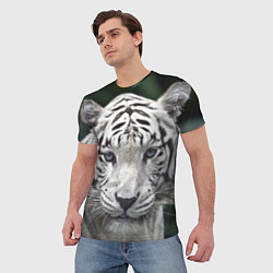 Футболка мужская Белый тигр, цвет: 3D-принт — фото 2
