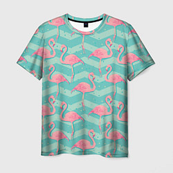 Мужская футболка Flamingo Pattern