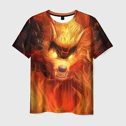 Мужская футболка Fire Wolf