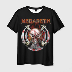 Мужская футболка Megadeth: Skull in chains