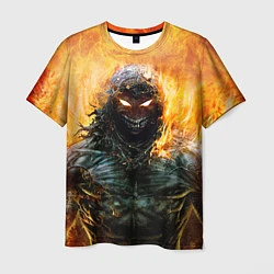 Мужская футболка Disturbed: Monster Flame