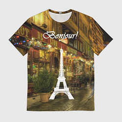 Мужская футболка Bonjour - Paris