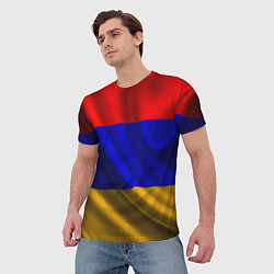 Футболка мужская Флаг Армения, цвет: 3D-принт — фото 2