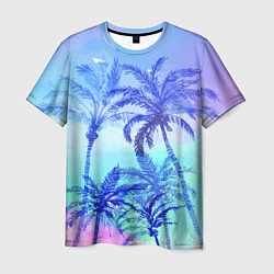 Мужская футболка Неоновые пальмы