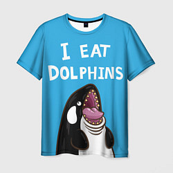 Мужская футболка I eat dolphins