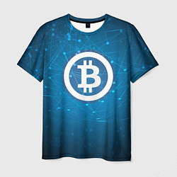 Мужская футболка Bitcoin Blue