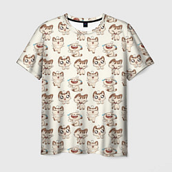 Мужская футболка Стикеры котик