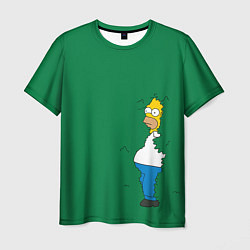 Мужская футболка Гомер в кустах