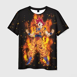 Мужская футболка Fire Goku