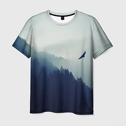 Мужская футболка Орел над Лесом