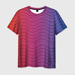 Мужская футболка Цветные волны