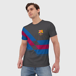 Футболка мужская Barcelona FC: Dark style, цвет: 3D-принт — фото 2