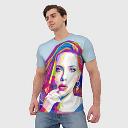 Футболка мужская Scarlett Johansson, цвет: 3D-принт — фото 2
