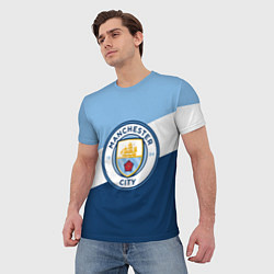 Футболка мужская FC Manchester City: Colors, цвет: 3D-принт — фото 2