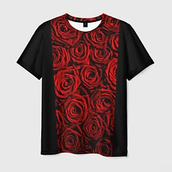 Футболка мужская Унисекс / Красные розы, цвет: 3D-принт