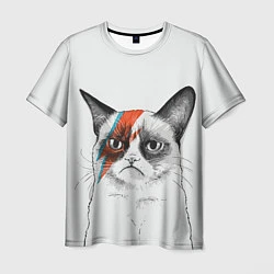 Мужская футболка David Bowie: Grumpy cat