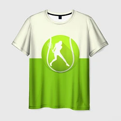 Футболка мужская Символ теннисиста, цвет: 3D-принт