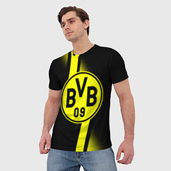 Футболка мужская FC Borussia Dortmund: Storm, цвет: 3D-принт — фото 2