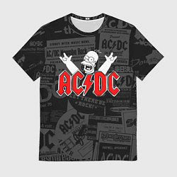Мужская футболка AC DC - Homer Simpson