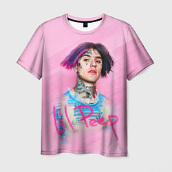 Мужская футболка Lil Peep: Pink Style