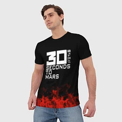 Футболка мужская 30 Seconds to Mars: Red Flame, цвет: 3D-принт — фото 2