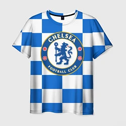 Футболка мужская FC Chelsea: Grid, цвет: 3D-принт