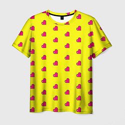 Мужская футболка 8 bit yellow love