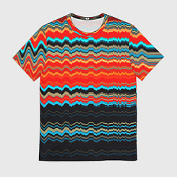 Футболка мужская Волны абстракции, цвет: 3D-принт