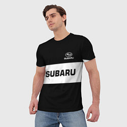 Футболка мужская Subaru: Black Sport, цвет: 3D-принт — фото 2