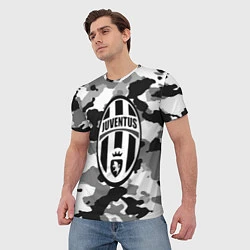 Футболка мужская FC Juventus: Camouflage, цвет: 3D-принт — фото 2