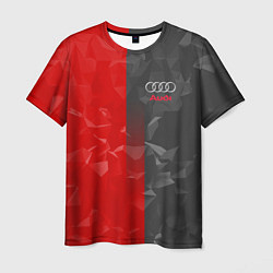 Футболка мужская Audi: Red & Grey poly, цвет: 3D-принт