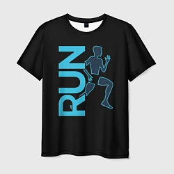 Мужская футболка RUN: Black Style