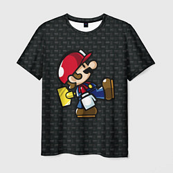 Мужская футболка Super Mario: Black Brick