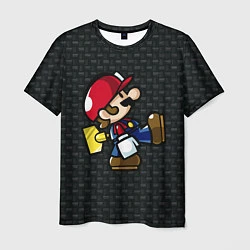 Мужская футболка Super Mario: Black Brick